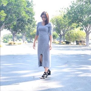 Cindy slit ribbed dress